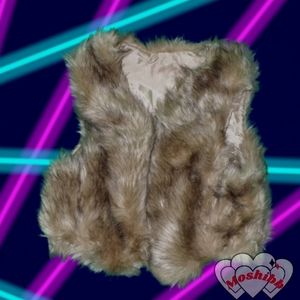 Faux fur vest small to medium